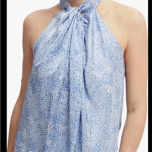 Scotch & Soda Sunseekers Beachy Halter Blue White Spotted Top Blouse Sz XS NWT